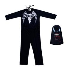 Fantasia Venom Macacão Longo Infantil Com Gorro - Fantasias Carol EF, 