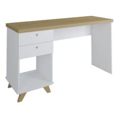 Escrivaninha Mesa Escritório Retrô Sky Home Office 2 Gavetas 135cm Olm