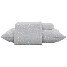 Jogo De Cama Toque De Seda 300 Fios 3 Peças - Jolitex, Cinza, Casal