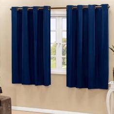 Cortina Blackout Pvc Corta 100% A Luz 2,80X1,80 Azul Marinho