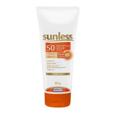 Protetor Solar Sunless Facial Fps 50 Com Base Claro 60G - Farmax