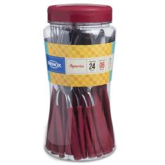 Faqueiro Itaparica 24 Peças Vermelho 6000/752 - Brinox
