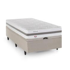 Cama Box Baú Solteirão Herval Amsterdã em Molas Ensacadas, 68x96x203 cm