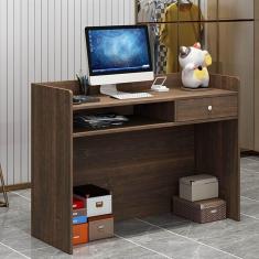 Mesa de recepção moderna, balcão de varejo para check-out com gavetas, pequena mesa de recepção de beleza, estação de trabalho de computador para salão de beleza, para loja de roupas/loja de
