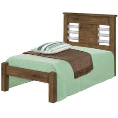 Cama Solteiro J&A Móveis Raissa 100% MDF para colchão de 88 cm de larg