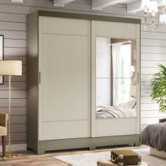 Guarda Roupa Solteiro 2 Portas Deslizantes 2 Gavetas B74 Briz, Duna co