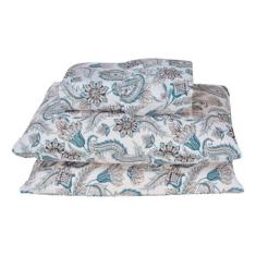 Jogo De Lençol Dia A Dia Estampado 3 Peças Casal Algodão - Riffo Store