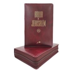 Bíblia Sagrada Jerusalém - Zíper - Vinho - PAULUS