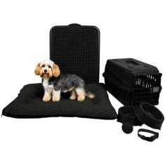 Kit Pet Pequeno Cama Futon Sanitário Transporte Acessórios - Supri Pet