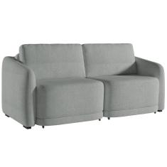 Sofá Cama Casal Para Sala 176cm Polska K04 Bouclê Cinza Claro - Mpozenato