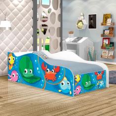 Cama Fun Fundo Do Mar Peixes Solteiro Com Colchão