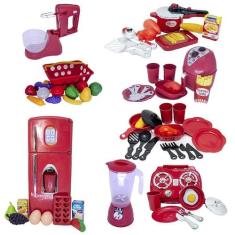 Kit Cozinha Infantil Fogão Batedeira Panela Mercado 54Pç - Altimar