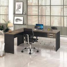 Escrivaninha Mesa Escritório em L 1,80x1,60M com 2 Gavetas Work30 - Co