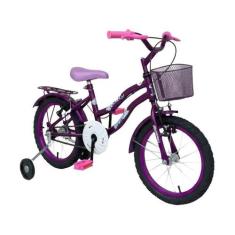 Bicicleta Aro 16 Infantil Feminina Princesa Retro C/ Cestinha Rodinhas