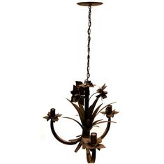 Pendente de Flores Artesanal para Quarto de Casal e Solteiro 03 Bocas