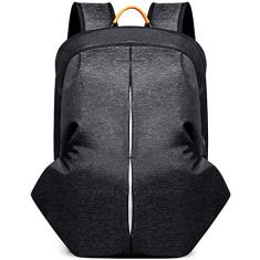 Mochila de ombro Mochila de viagem ao ar livre para carregamento USB Bolsa de computador de tecido Oxford, segurança noturna, design reflexivo