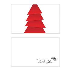 Árvore de Natal abstrata, estampa de origami, cartão de agradecimento, papel de aniversário, agradecimento de casamento