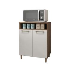 Balcão Multiuso Cozinha 2 Portas Paraná Móveis - MÓVEIS PARANÁ, Freijó