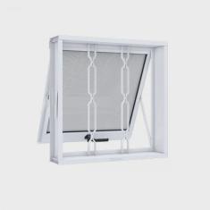 Janela de Aço Maxim-Ar 60x80cm 1 Folha com Grade Mosaico Riobras