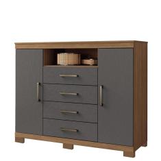 Cômoda Havana Master 2 Portas e 4 Gavetas com Pés - Santos Andirá