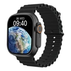 Relogio Smartwatch Feminino Preto Ultra 8 Para Samsung Android e IOS -