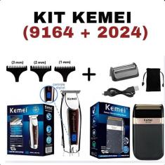KIT Cabeleireiro KEMEI 2024 + 9164 design ergonômico - LIPPIN