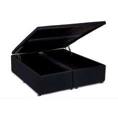 Cama Box Baú King Universal Courano Nero Black (186x198x39) - Ortobom