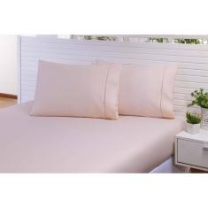 Lençol King 3 Peças C/Elástico Percal 100% Algodão 200 Fios