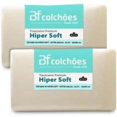 Kit 2 Travesseiro Ortopédico Espuma Especial HiperSoft Super Macio 50x