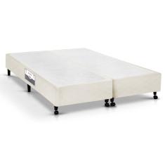 Cama Box Base Universal Queen Poli Tecido Clean (158x198x23) - Castor