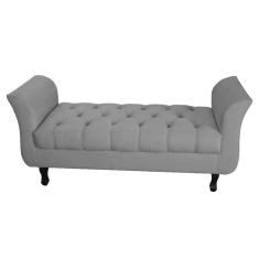 Divã Recamier Barcelona - 1,50 Suede - Cinza