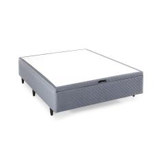 Base Box Baú Casal 138x188x35cm Merida Cinza