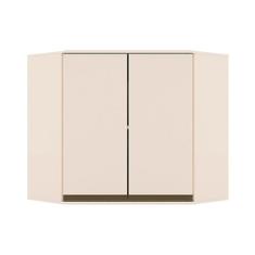 Armário Aéreo P/ Cozinha Canto Oblíquo Connect 2 Portas 83cm Off White - Henn