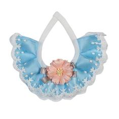 FUN LAVIE 2 peças, coleira de gato, laço de flor, babador para animais de estimação, cachecóis, colar e alça de pescoço para fantasias de animais de estimação