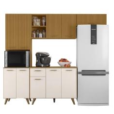 Kit de Cozinha Armario com Balcão Olinda 10 Portas 1 Gaveta