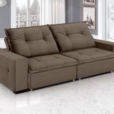 Sofá Aquarius - Retrátil / Reclinável 280 Cm Veludo Marrom