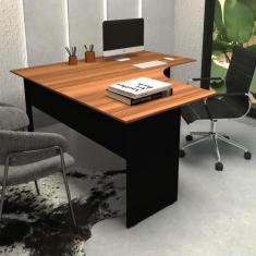 Mesa Escrivaninha em L 160cm x 60cm Pés Painel F5 Office - F5 Office G