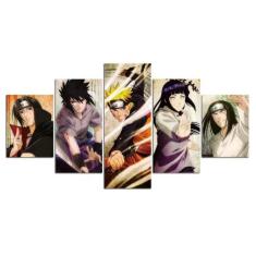 Quadros Decorativos 5 Peças Naruto Uchihas Hyuuga - Quadros Kyme