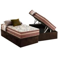 Conjunto Box Baú Solteiro: Colchão Molas Herval Bonnel Assis + Base CR
