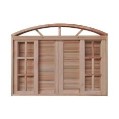 Janela de Madeira Veneziana 140x120cm 6 Folhas Rodam