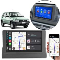Kit Multimídia 7 Polegadas Uno Fiorino 1995 A 2013 MP5 Carplay + Moldu