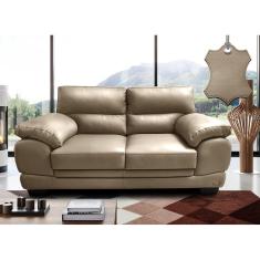 Sofá de Couro Legítimo 2 Lugares 1,76m Cama inBox Don Arturo.