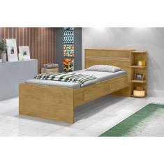 Cama Solteiro Com Baú 2 Gavetas Jade Nature
