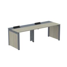 Mesa De Plataforma Simples Para 2 Pessoas Corporativa 150x792/2p Pscpp150/792/2p Nogueira Casablanca/grafito