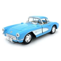 Carrinho Miniatura  Chevrolet Corvette 1957  Escala 1:34 (Azul) - Toy 