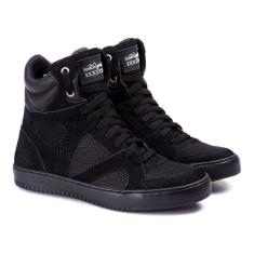 Tênis Hardcore Cano Alto Feminino Academia Sola Reta Em Couro 10300-Feminino