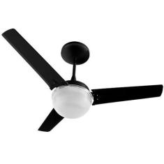 Ventilador de Teto Aliseu Alisclean Preto com Controle de Parede, Blac