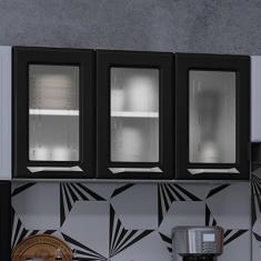 Armário de Cozinha em Aço Aéreo Triplo Topázio Telasul Branco/Preto