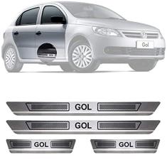 Soleira de Aço Inox Escovado Volkswagen Gol G5 G6 4 Portas 2009 10 11 12 13 14 15 16 17 18 19
