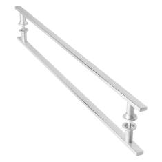 Puxador Aço Inox Escovado para Porta de Vidro 1 metro M.S